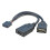 2X USB 9PIN to USB-A Male and TYPE-E KEY-A Cable USB Front Panel Adapter Cable USB 9PIN to USB2.0 Type-C 4