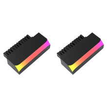 2X ATX 24Pin to 90 ARGB Power Adapter Motherboard Power Supply Cable Connectors Modular DIY Mounting Black