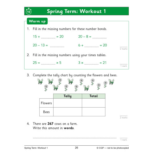 KS2 Year 3 Maths 10-Minute Weekly Workouts (CGP Year 3 Maths) 2