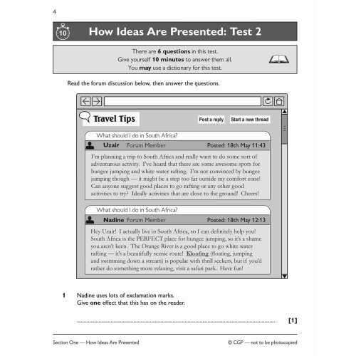 Functional Skills English Level 2 - 10 Minute Tests 1