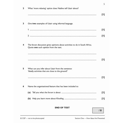 Functional Skills English Level 2 - 10 Minute Tests 2