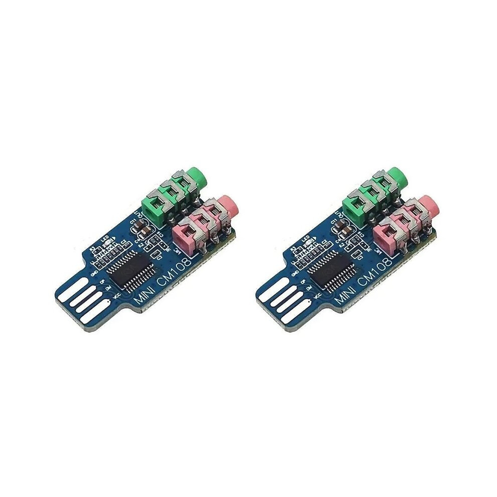 2X Driveless Usb Sound Card Computer External Sound Card Module Laptop Sound Card Cm108 Usb Sound Card Chip 4712181015389