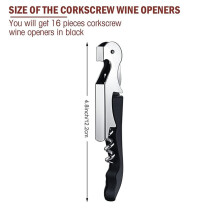 48 Pieces Wine Keys Opener Black Travel Corkscrew Wine Opener Waiter Corkscrew Wine Opener Beer Bottle Opener