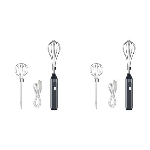 2X Electric Egg Beater, Cordless Hand Mixer 3 Speeds for Home Baking