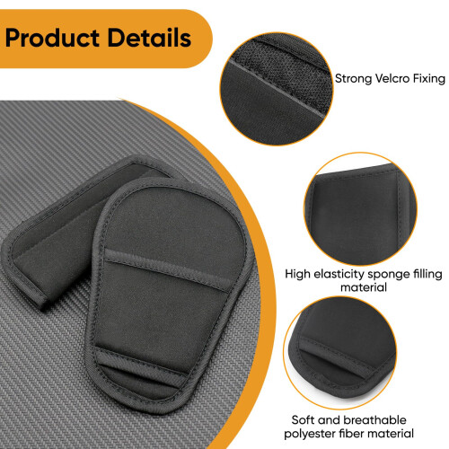 KRENIE 3Pcs Baby Seat Belt Pad Set – Universal Soft Shoulder Strap 2