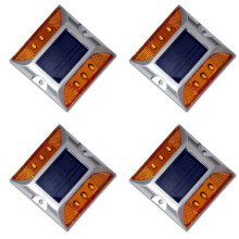 4X LED Solar Power Ground Lights Waterproof Outdoor Driveway Road Highway Spike Lamp