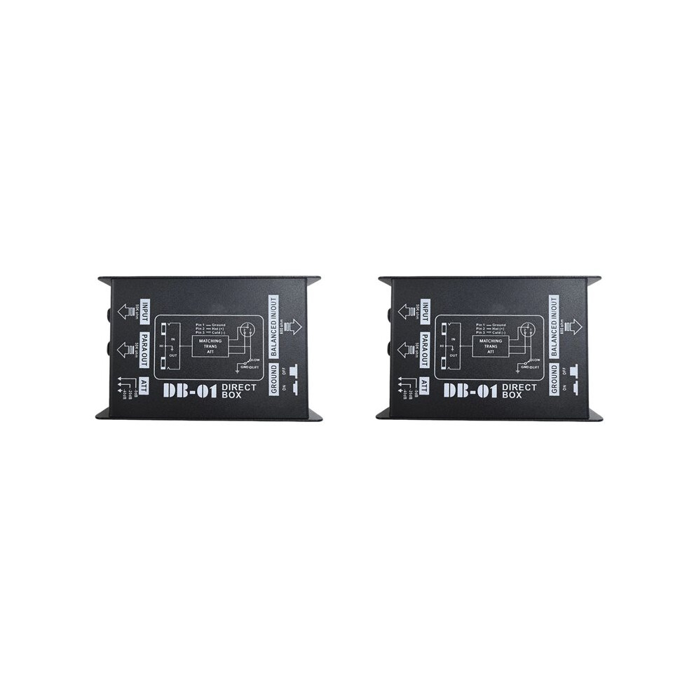2X Db-01 Di Box Direct Box Impedance Conversion Di Audio Isolator Di Effector Passive Di Box Professional 4713359008608