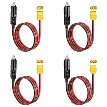 4X Aansteker Oplaadkabel XT90 Vrouwelijke Connector Naar Auto Sigarettenaansteker Mannelijke Plug voor Zonnegenerator Krachtcentrale 14AWG 12V