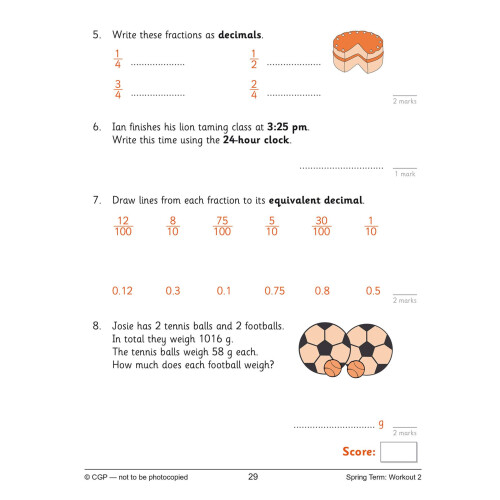 KS2 Year 4 Maths 10-Minute Weekly Workouts (CGP Year 4 Maths) 1