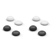 8X Convex Thumb Grip Set Joystick Cap Thumbstick Cover voor Ally Zwart-Wit
