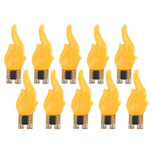 Bougie LED Flash Flamme Lumière 1800K Blanc Chaud Anniversaire Camping Ampoule LED Lumière Décorative Accessoire 20 Pièces