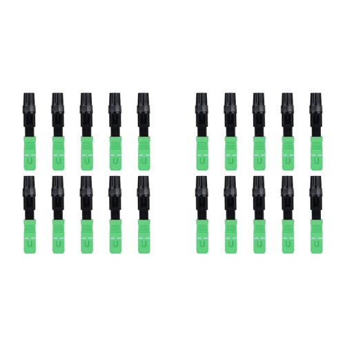 20pcs SC APC Optical Fiber Fast Cold Quickly Connector Optic Cable Adapter Singlemode