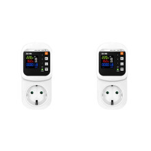 2X Tuya WiFi Socket Voltage & Current Protector Stabilizer Multifunctional Power Meter EU Plug