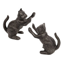 Cat Decorative Bookends,Book Ends to Hold Books Heavy Duty for Desk,Vintage Black Home Decor, Shelf Decoration