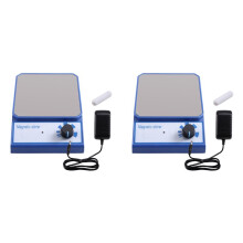 2X Agitateur Magnétique Professionnel pour un Mélange et une Homogénéisation Efficaces. Capacité D'Agitation Maximale de 3 000 Ml. Prise UE.