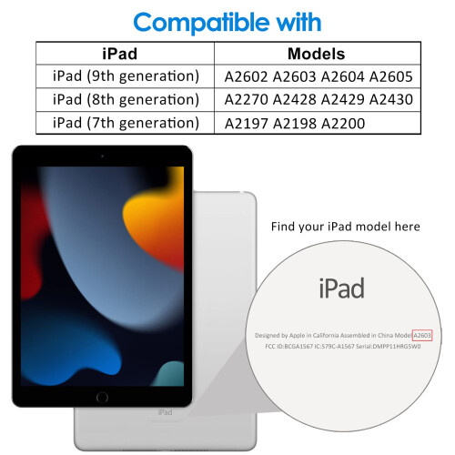 JETech Screen Protector for iPad 9th/8th/7th Gen 10.2", 2-Pack 1