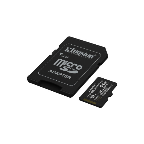 Kingston Kingston Canvas Select Plus microSD Memory Card 64GB microSDXC Gen3 100MB/s A1 Card + Adapter - SDCS3/64GB 1