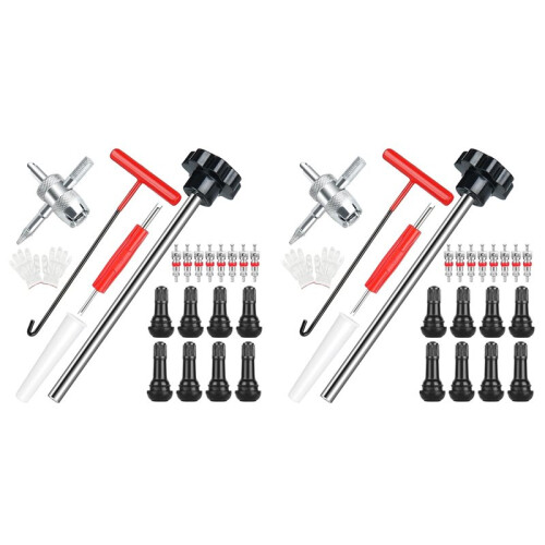 2X Quick Change Tire Valve Tool Kit, Tire Valve Stem Core Replacement Tool Kit, Perfect Tool for Replacing Leaking Valve