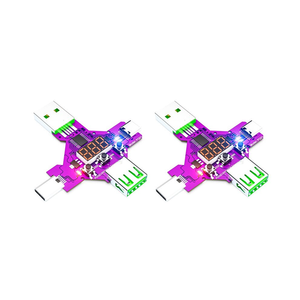 2X 2In1 Pd3.1 28V Fast Protocol Charge Trigger Decoy Voltmeter Qc Pd 5V 9V 12V 15V 20V Trigger Voltage Detector 4712994860886