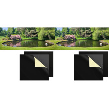 4 Piezas de Reparación de Revestimiento de Estanque, Parche de 8 X 8 Pulgadas, Autoadhesivo, para Revestimiento de EPDM de Jardín.