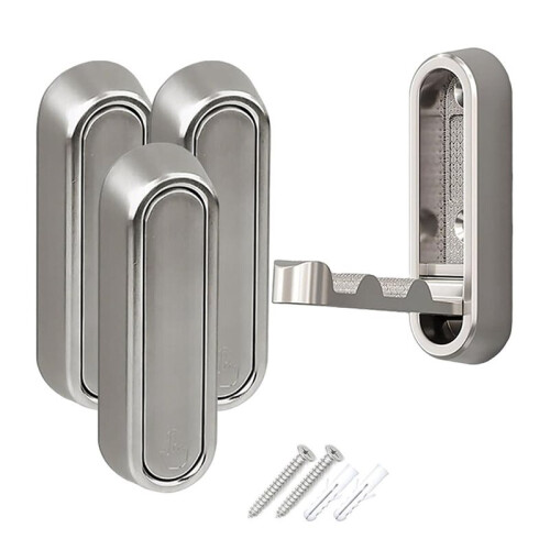 8PCS Folding Coat Hook, Folding Wall Hook for Hanging Coats, Towel, Hangers, Hat, Backpacks 1