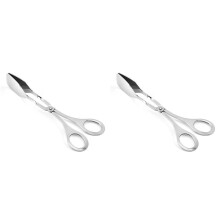 2X Food Tongs, Barbecue Tongs Buffet Kitchen Bread Tongs Hotel Steak Tongs Barbecue Salad Tongs