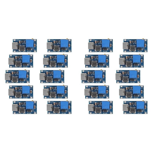 20 Stuks MT3608 Instelbare Step- Module Spanningsregelaar Type-C 2V-24V Tot 5V-28V 2A Step- -