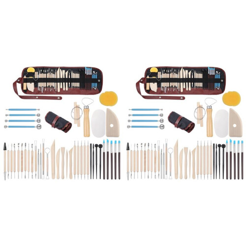 86PCS Pottery Tools Clay Sculpting Tools Polymer Clay Tools Kit Ceramic Tools for DIY Handcraft