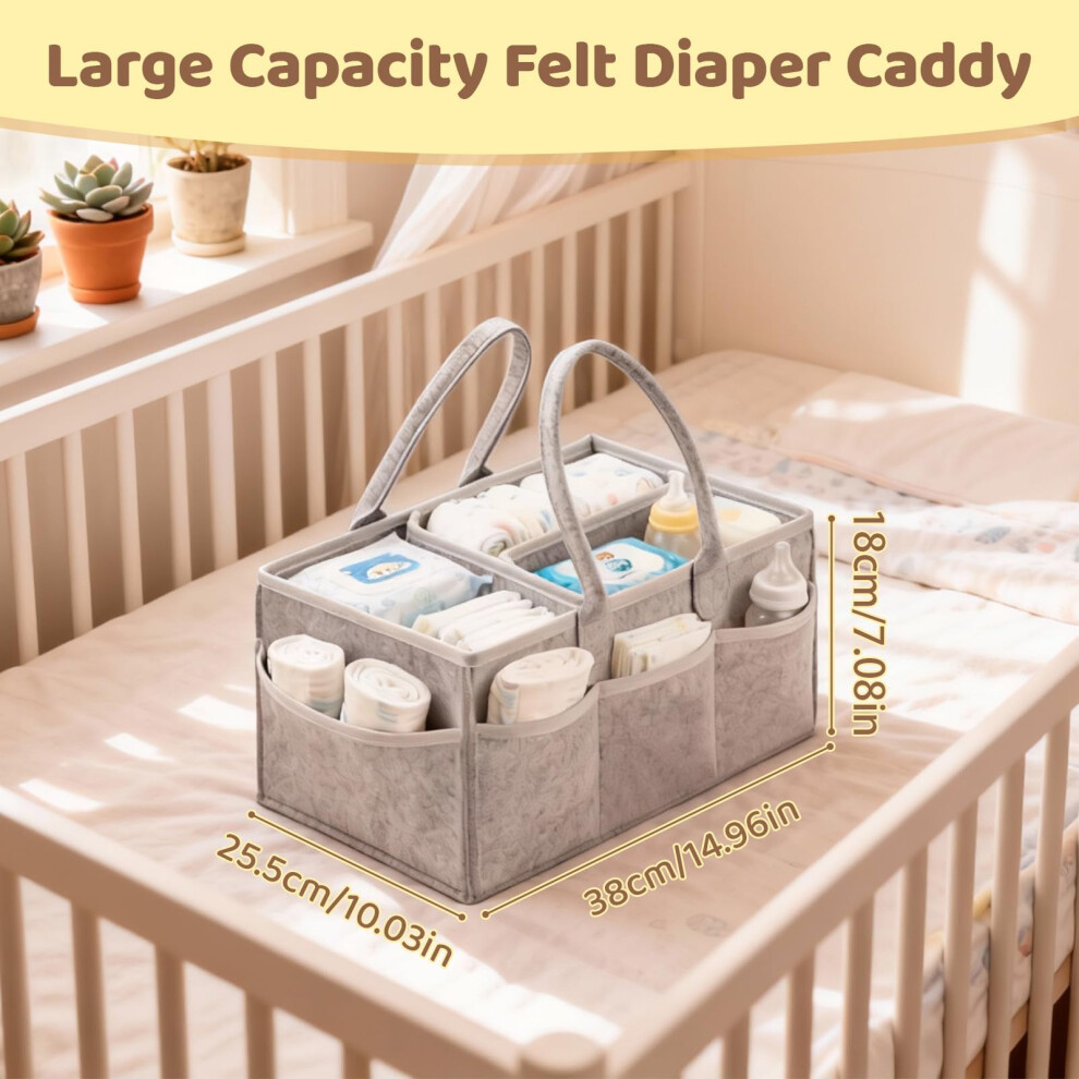 Nbouou Baby Essentials For Newborn Nappy Caddy Organiser Baby Nappy Or