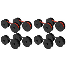 8-Delige Universele Typemachinelint Twin Spool Typemachine Lintvervanging voor de Meeste Typemachines (Zwart-Rood, Zwart)