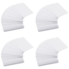 200-Pack Premium Tomma PVC-Kort, CR80 30Mil Grafisk Kvalitet Vita Plastkort för Foto-ID-Märkeskrivare