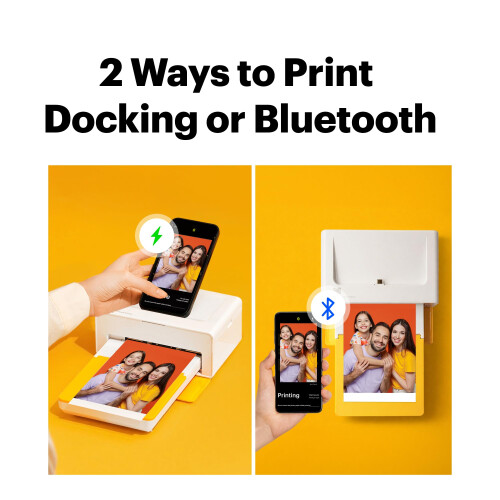 Kodak KODAK Dock Plus 4x6'' Photo Printer, 50 Sheets, Docking & Bluetooth Mobile Printer for iOS & Android, Instant Color Prints, 4PASS Dye Sublimation 1