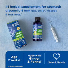 Baby Care Set Contains Mommy’s Blis Gripe Water for Infants 4 fl oz wi