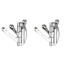 2X Crochets à Serviettes Pivotants Pliables, Patère Flexible en Métal, Porte-Serviettes de Bain, Cintre Robuste pour Vêtements de Salle de Bain