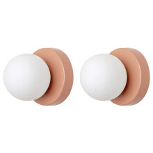 2X LED Nordic Glass Wall Lamp Minimalist Base Sconce for Study Hallway Staircase Aisle Entrance Lighting Fixtures A
