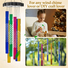 DIY Aluminum Wind Chime Tubes Set 450pcs 6x78mm Empty Tubes for Crafts Making Handmade Decorations Outdoor Garden