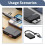 6-in-2 SD Card Reader, Memory Card Reader, 5Gbps High Speed USB 3.0 and USB-C Multi-Card Reader for SD, TF, MS, CF Card, Compatible with iPhone MacBo 5