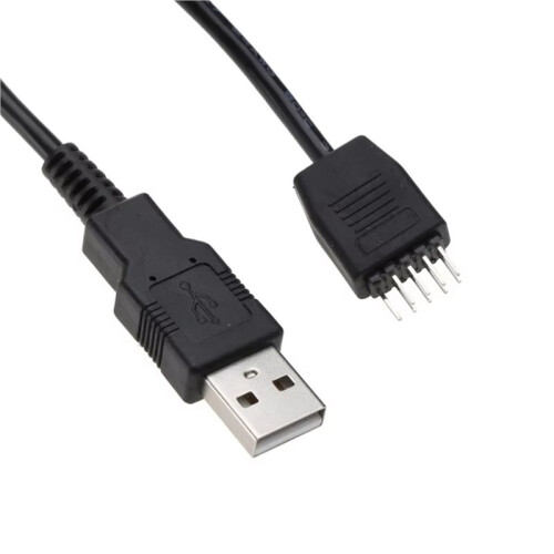 2X Cable USB de 9 Pines A USB, Conector USB 2.0 Tipo A Macho A Conector Macho de 9 Pines para Placa Base.