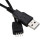 2X Cable USB de 9 Pines A USB, Conector USB 2.0 Tipo A Macho A Conector Macho de 9 Pines para Placa Base. 5