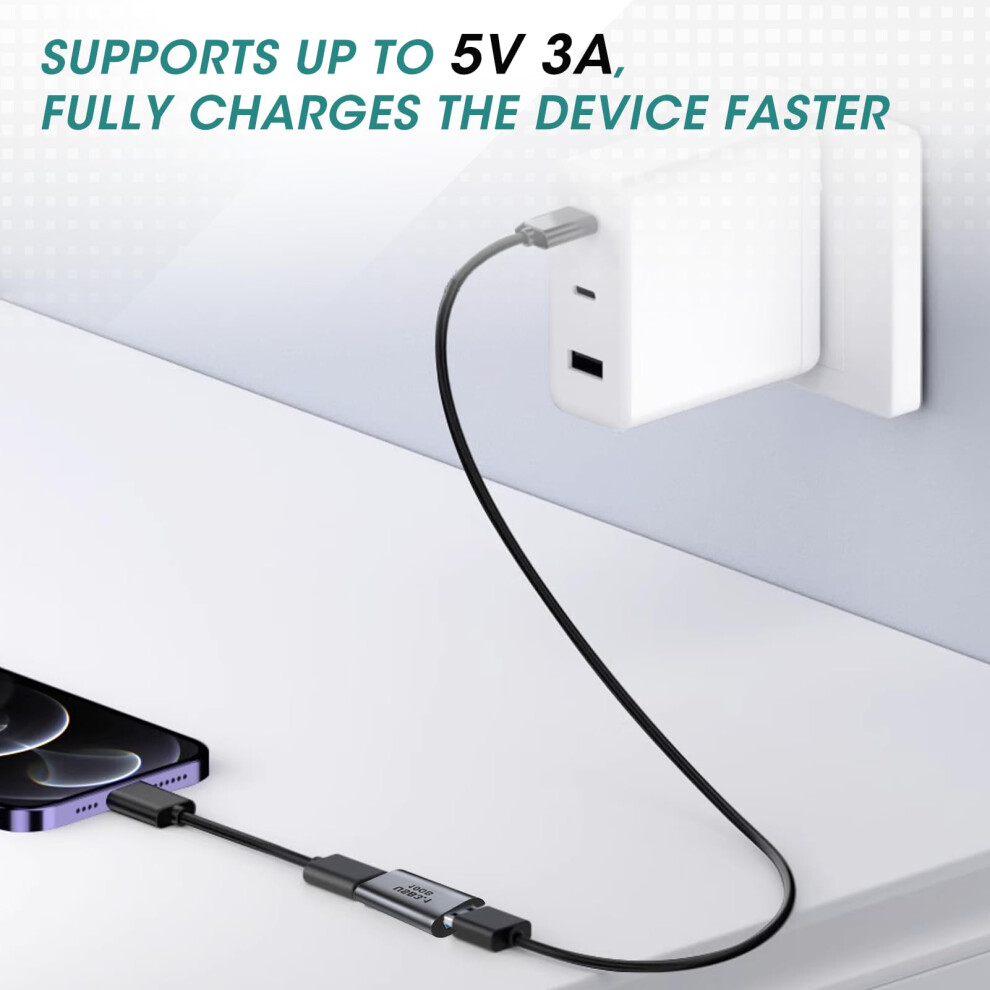 Usb C Female To Usb 3.1 Female Adapter, 10Gbps High-Speed Transmission 3A Fast Charging Usb A To Type C Converter Aluminum Alloy Double-Sided Extensi 5003741174523