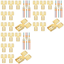 24 Styck Dubbel Back Spade Connector Snabbkoppling Elektrisk Tvåvägs Kabelanslutningsadapter Oisolerad Hane Enkel