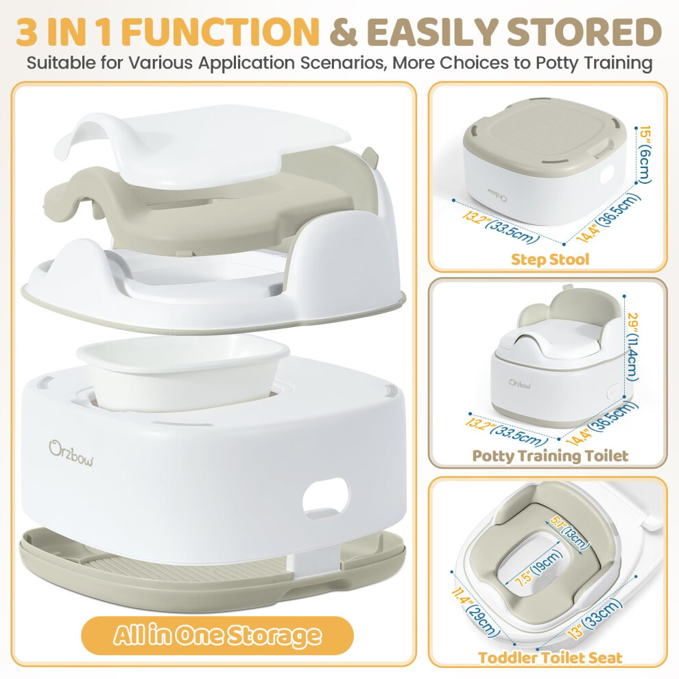 Orzbow Multifunctional Toddler Toilet Seat Universal Potty Training To