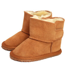 (XXL, Tan) Eastern Counties Leather Baby Frankie Rubber Sole Sheepskin Boots