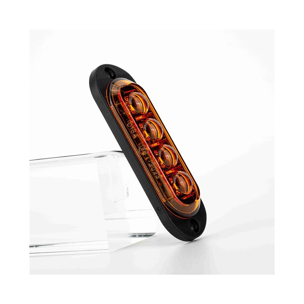 30Pcs 12V-24V 4Led Car Side Lights Turn Signal Lights Side Indicator Lights Taillight For Trailers Trucks Yellow 6031005893247