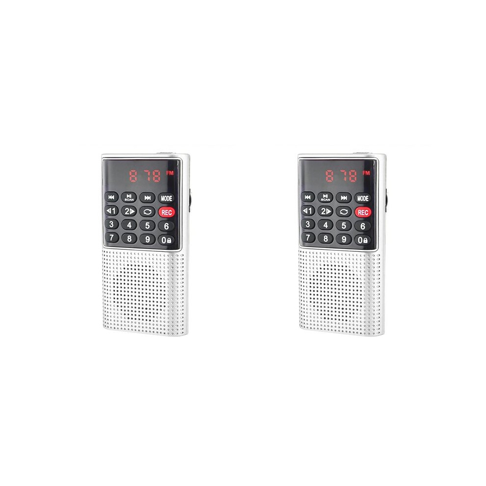 2X L-328 Pocket Walkman Radio Multifunctional Rechargeable Portable Usb Tf Mp3 Player Handheld Speaker For Outdoor 4711072779812