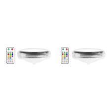 2X Solar Floating Pool Lights RGB Color Changing LED Solar Pool Lights for Pool Wedding Path Party Decoration