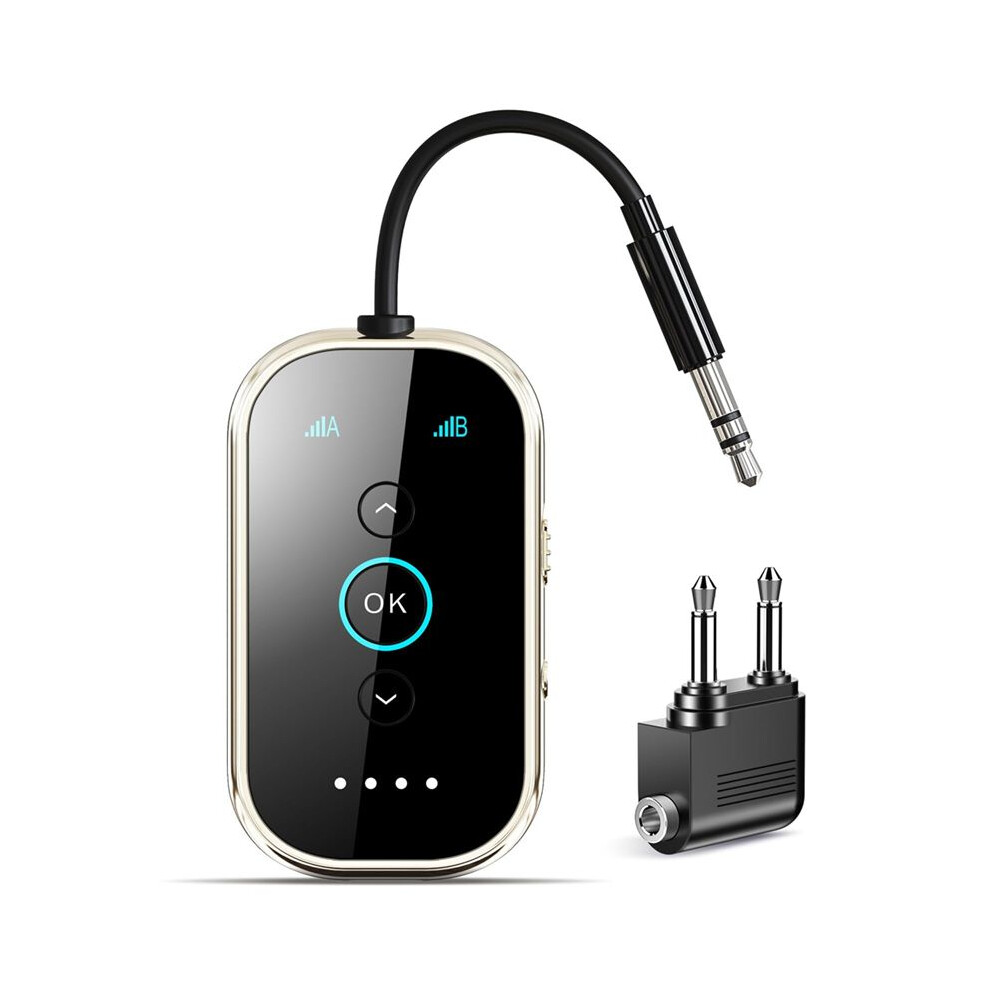 5.4 Transmitter Receiver,Dual Link For Headphones /Hd Audio,Wireless Transmitter For Airplane/Tv/Car/Gym 4713108576211