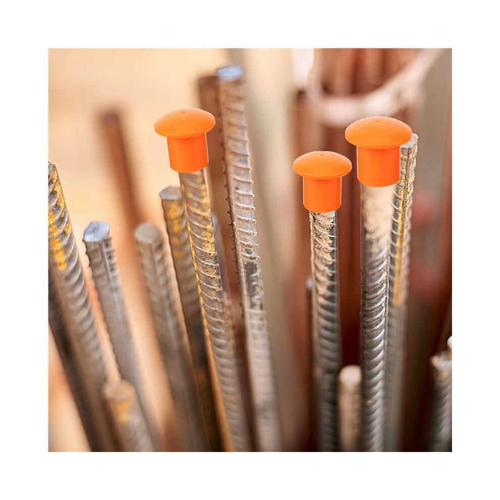 100Pcs Steel Bar Protective Cap Rebar End Protectors Sleeve Cover For Protector Construction Industry Mushroom 6031059972332