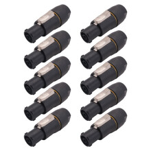 40pcs 3Pins True Locking Connector Female Plug Jack NAC3FX-W NAC3MX-W PA66 Material IP65 Grade Waterproof