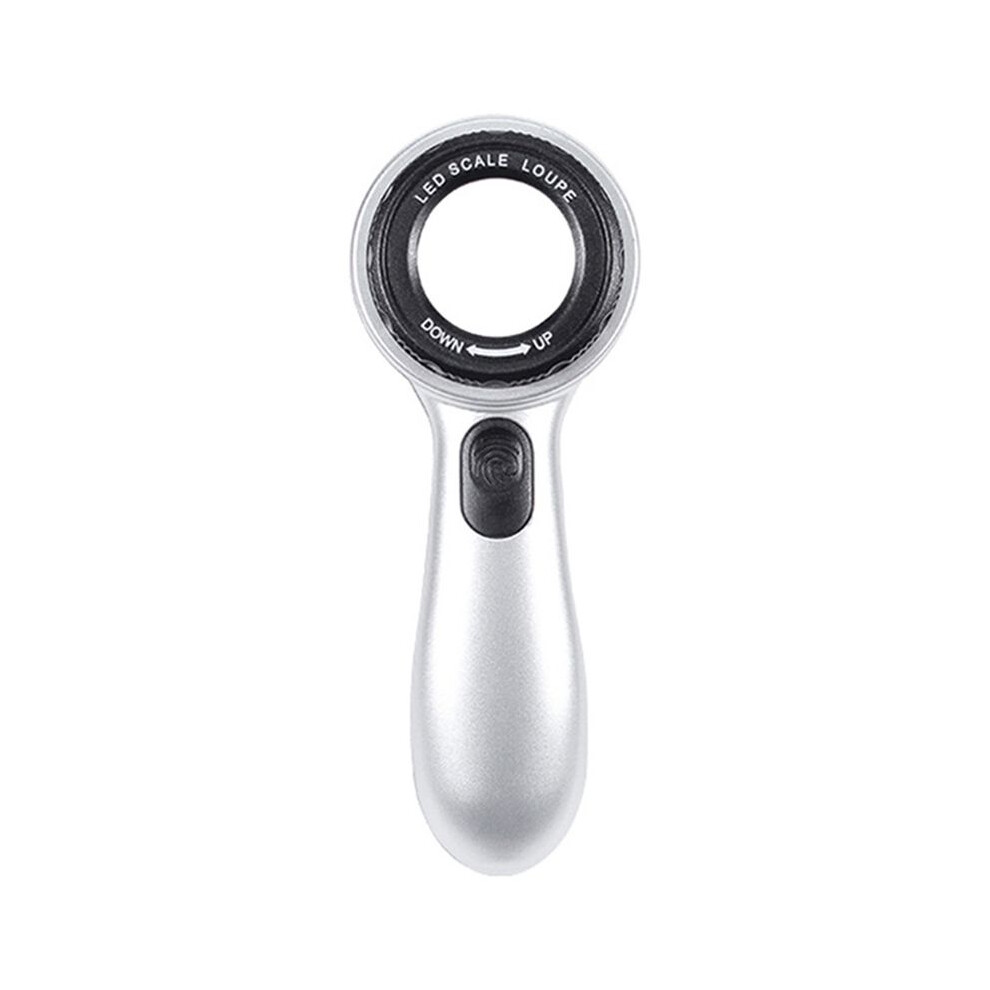 Tlily Rechargeable 30X Handheld Magnifying Glass With Led Lights Illuminated Magnifier 4 Light Modes Scale Jewelry Loupe